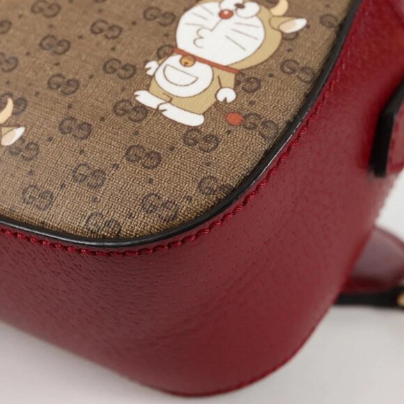 GUCCI Micro GG Supreme Doraemon Collaboration Bag PVC Beige 574886 Auth 137235M - Picture 5 of 16